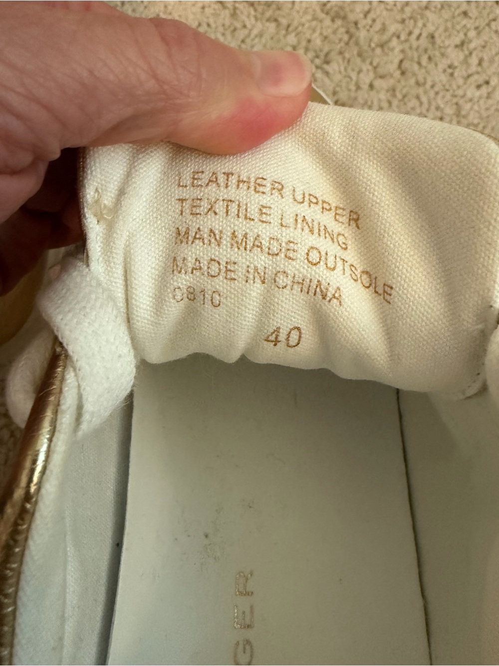 Kurt Geiger London Laney Eye Embellished Gold Leather Platform Sneakers Size 40 - Picture 12 of 12